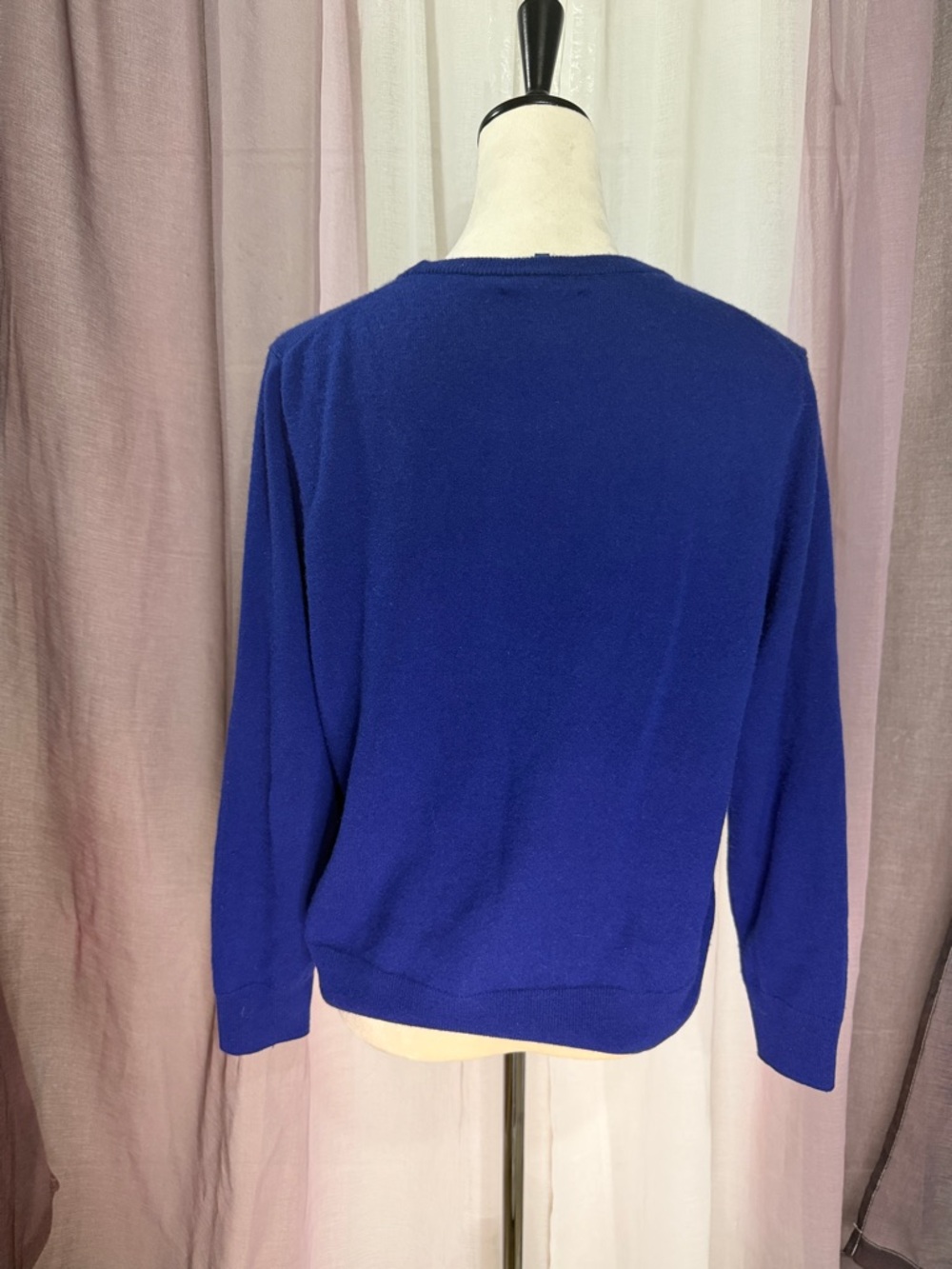 Quince Women's Crewneck Cashmere Sweater in Royal Blue - Picture 3 of 4
